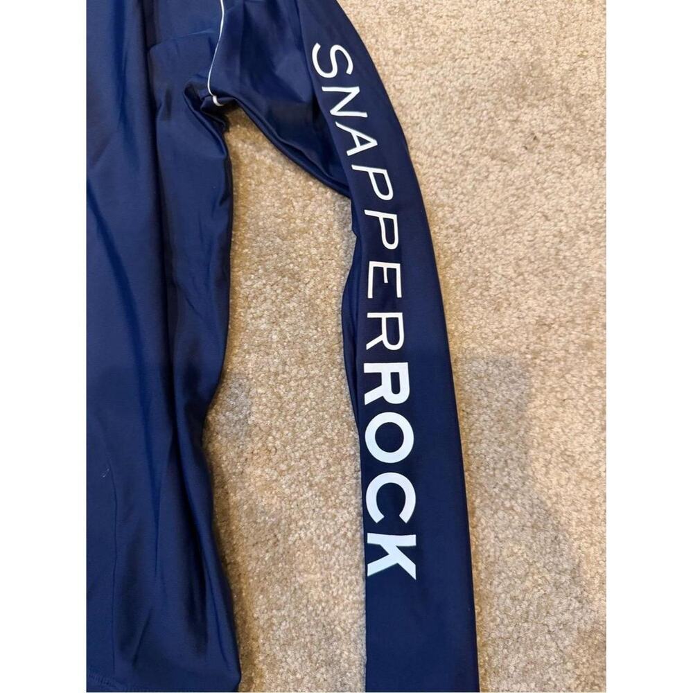 Snapper Rock Navy Long Sleeve Rash Guard Size 12 - Picture 2 of 5